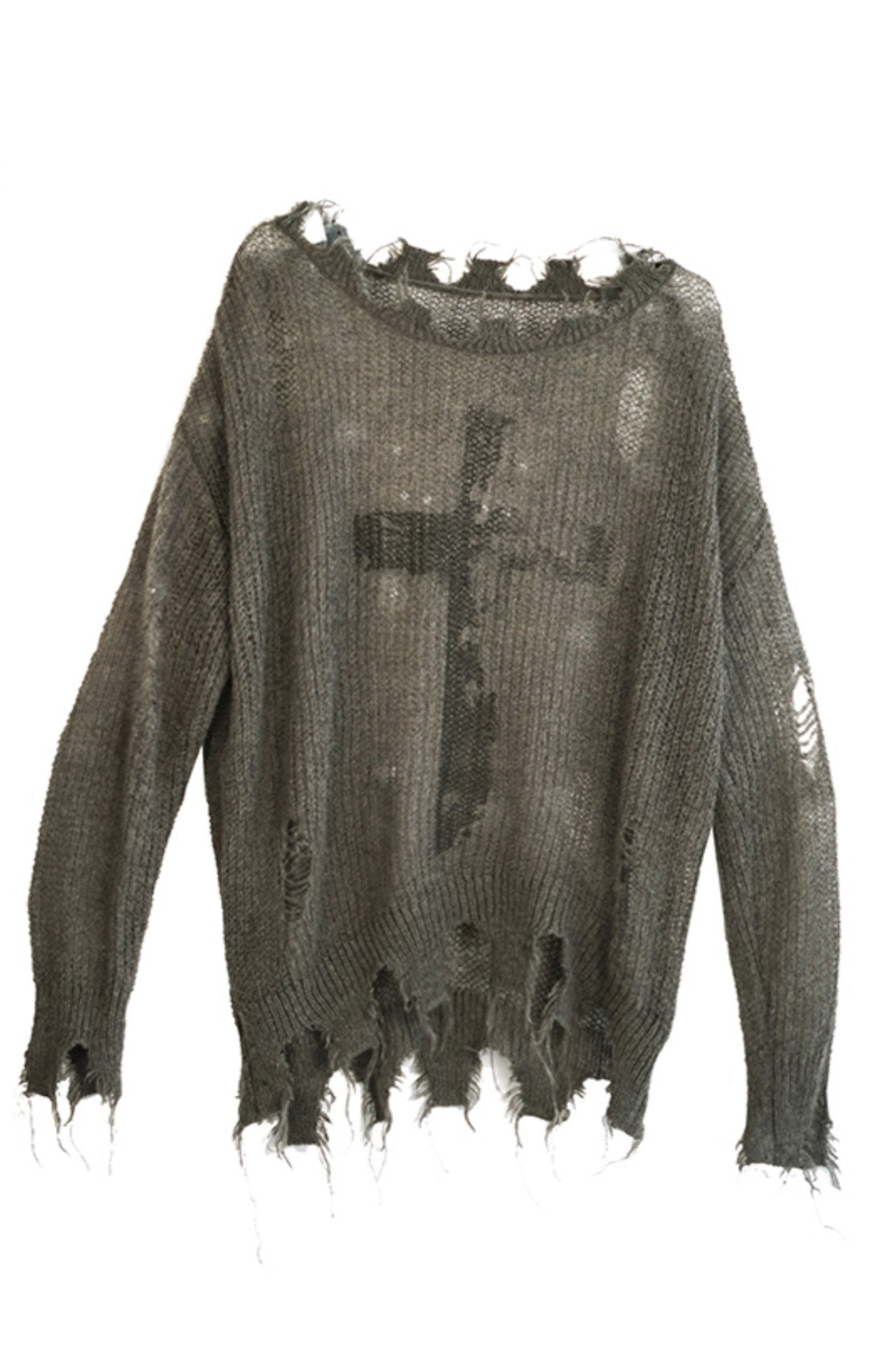 Oversized Cut-Out Mohair Sweater