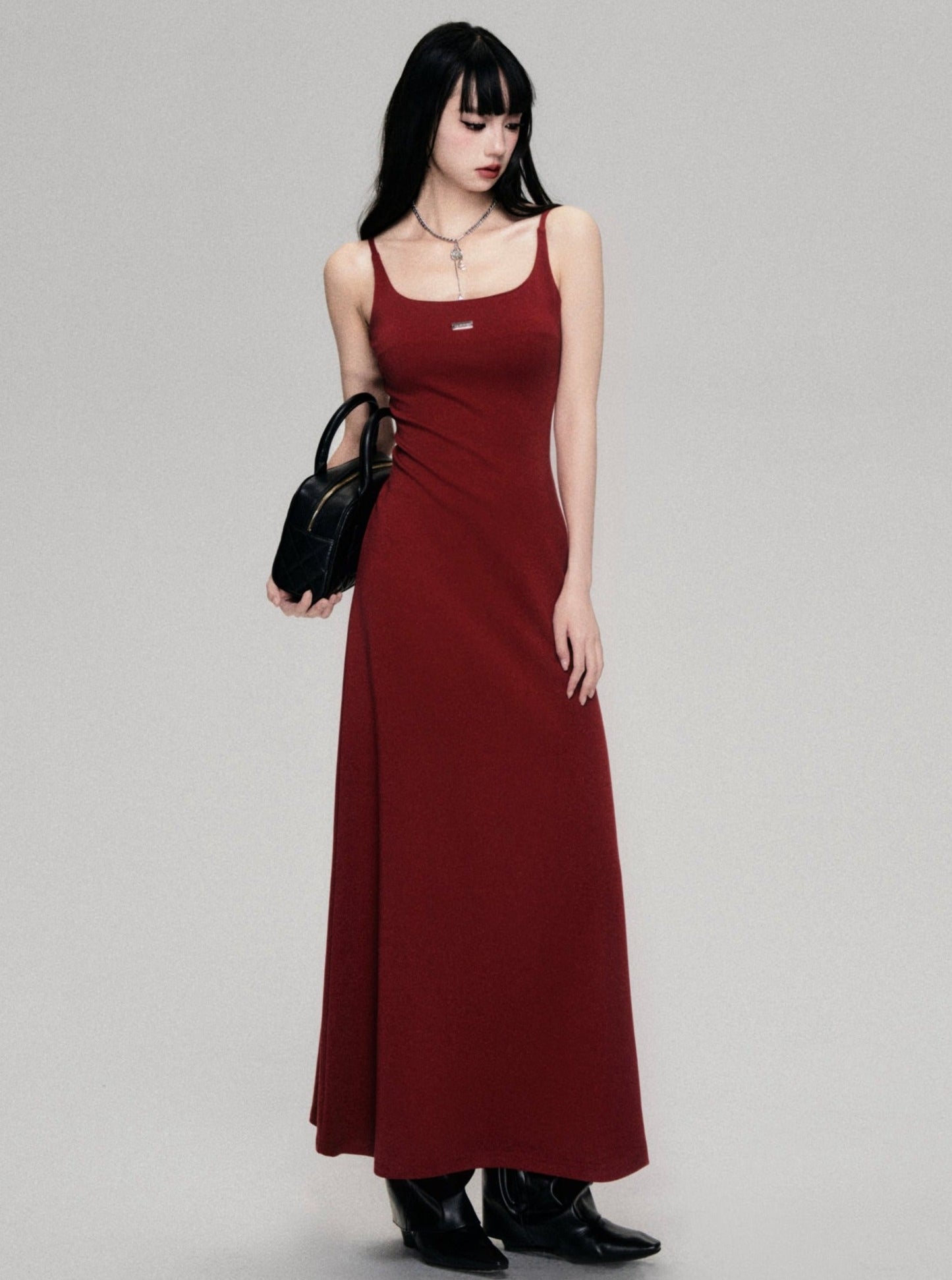 Fragile Red Slip Dress