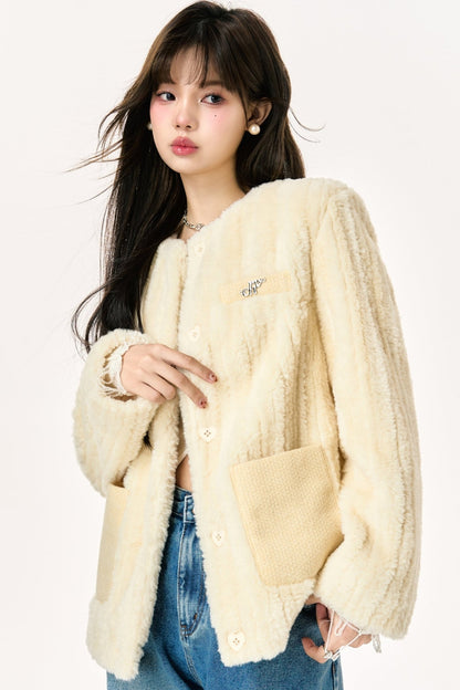 Lamb Wool Casual Coat