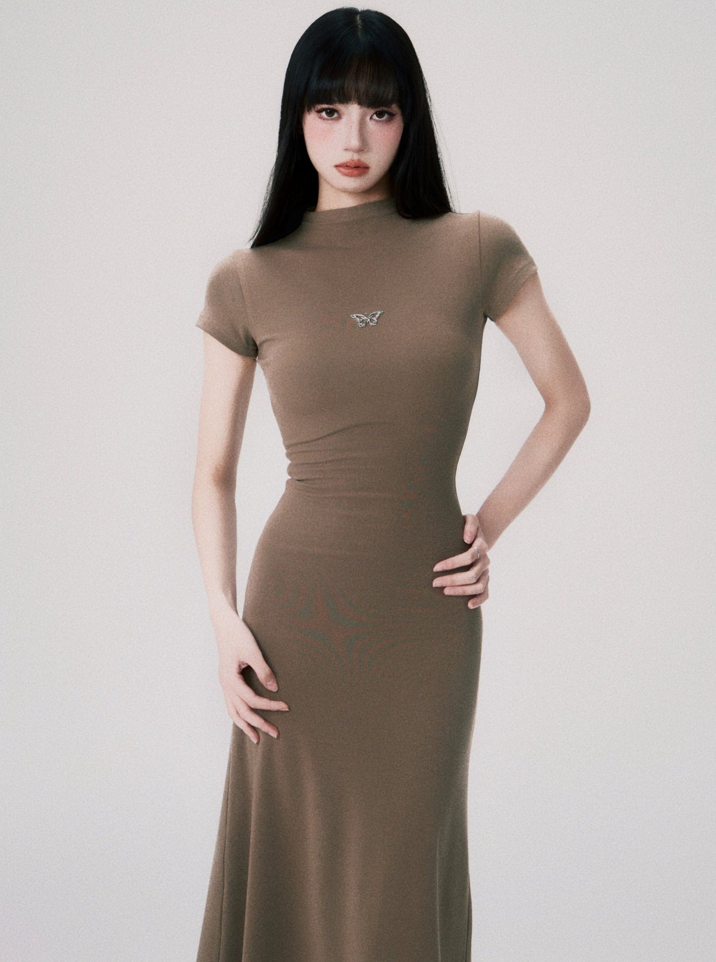 Summer Mid Neck Knit Dress