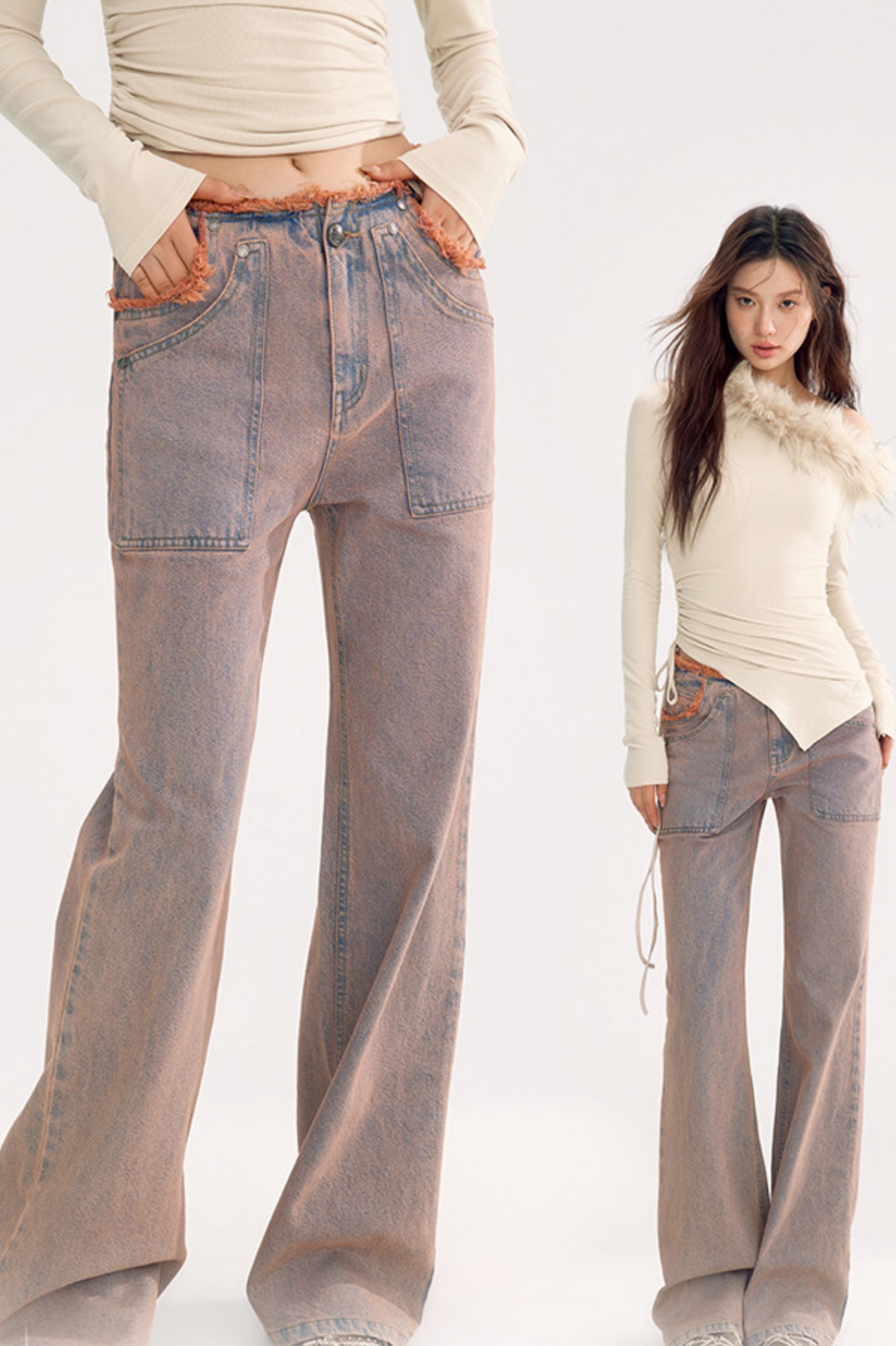 Retro Wash Raw Straight Jeans