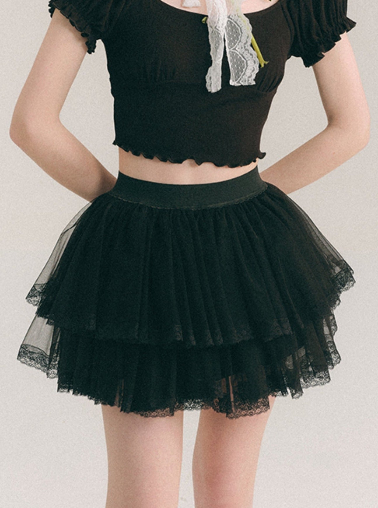 Milky Way Lace Gauze Tutu Skirt