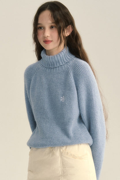 Lazy Wool High Neck Pullover