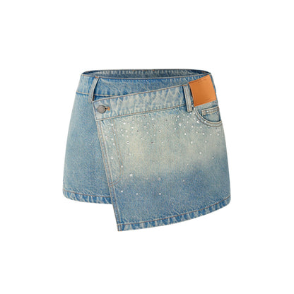 Origami Denim A-line Skirt