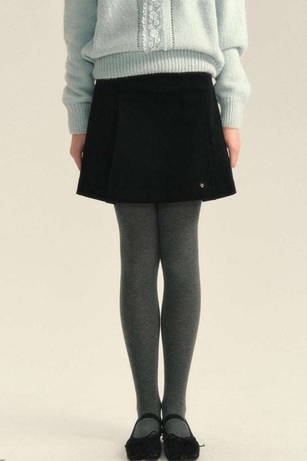 Versatile Corduroy Pleated Skirt