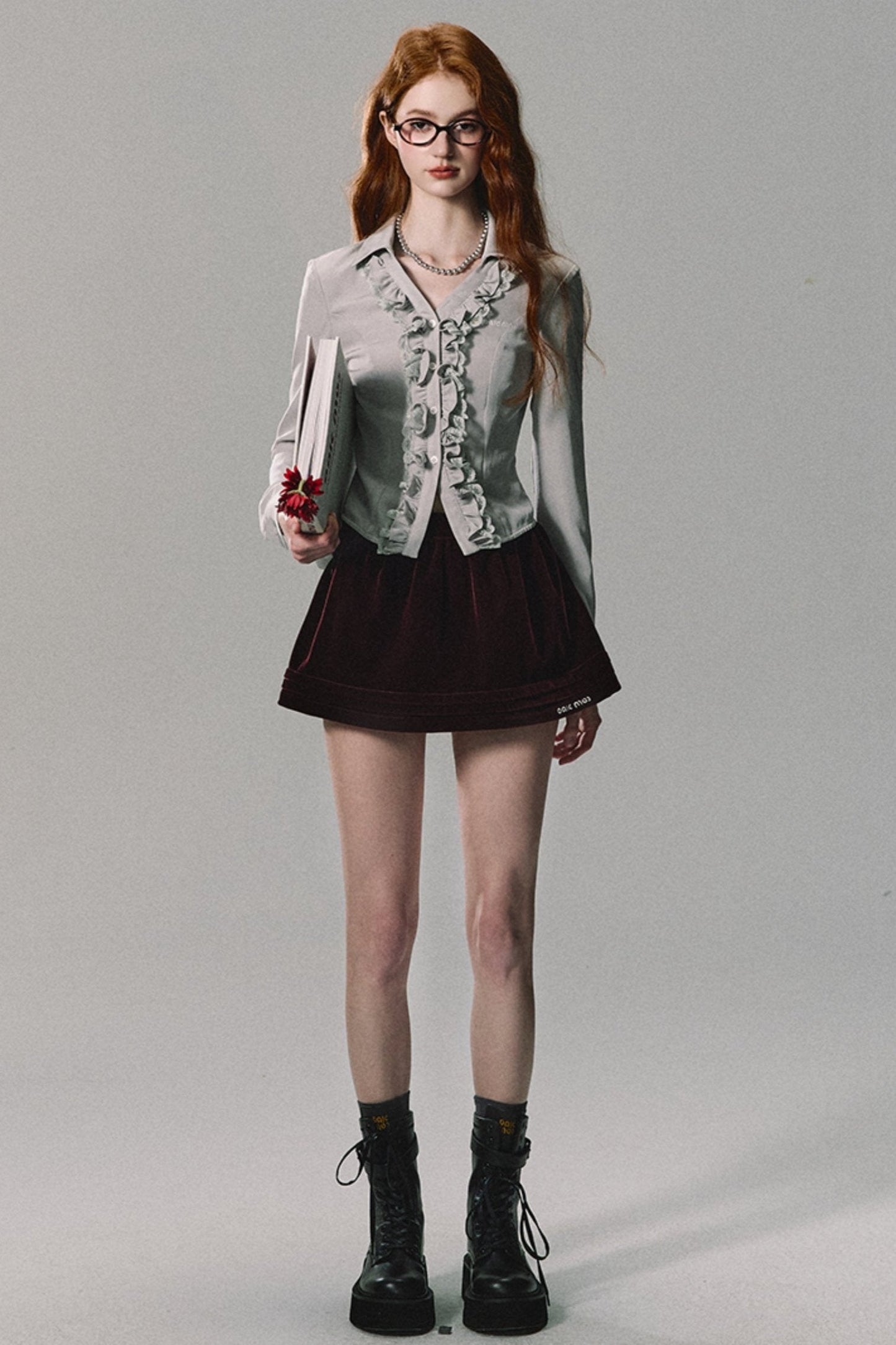 Ancola Red Velvet Heavy Industries Skirt