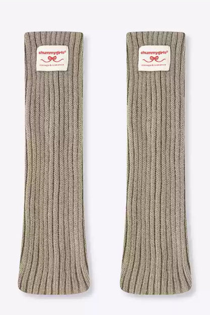 Sweet Solid Color Knit Socks