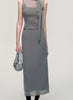 Smoke grey maxi skirt