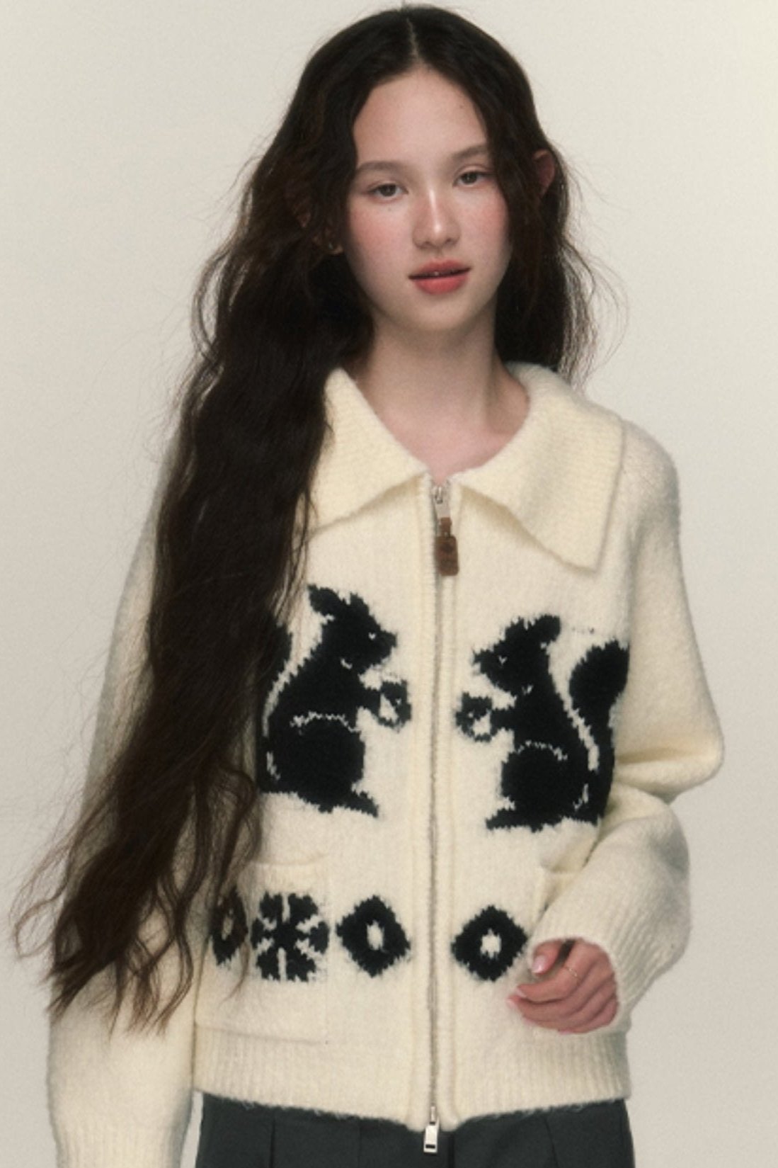 Squirrel Knit Alpaca Sweater