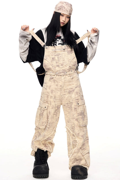 Camouflage Multi-Pocket Cargo Overalls