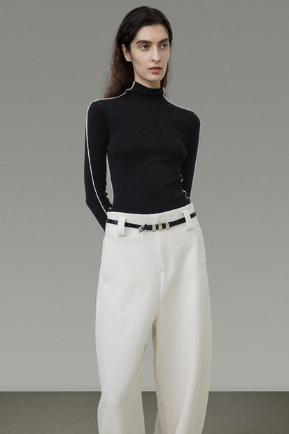 Slim Fit Knit Turtleneck Top