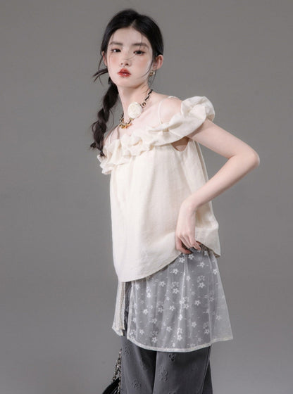 Pearlescent Flower Bud Tencel Top