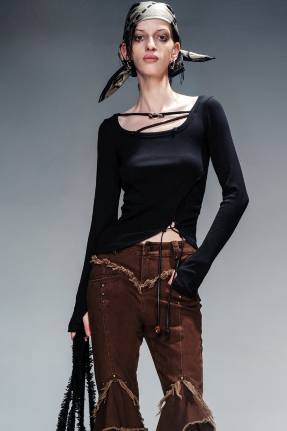 Detachable Fur Collar Top