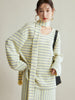 Yellow striped top include scarf