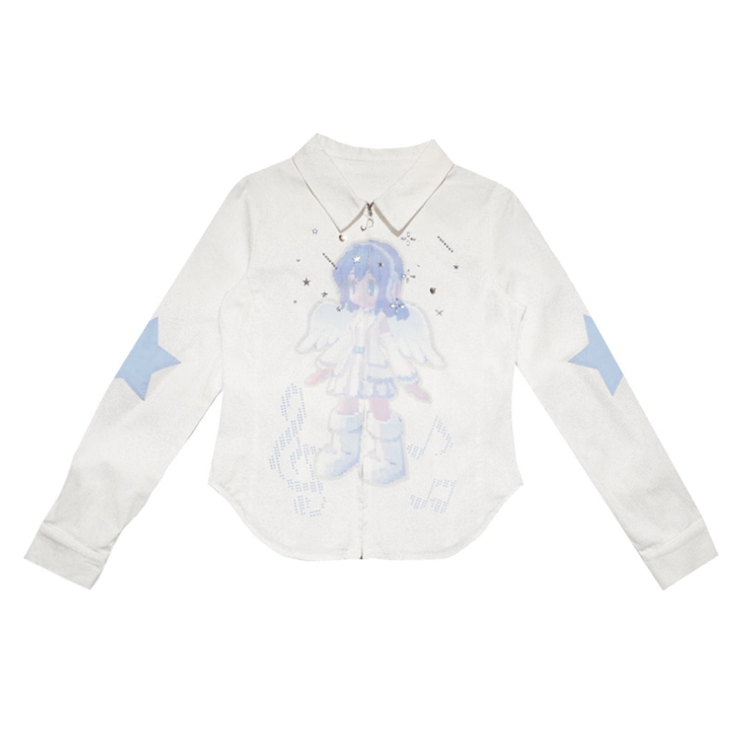 Dreamcore Aqua Stripe Long Sleeve Shirt