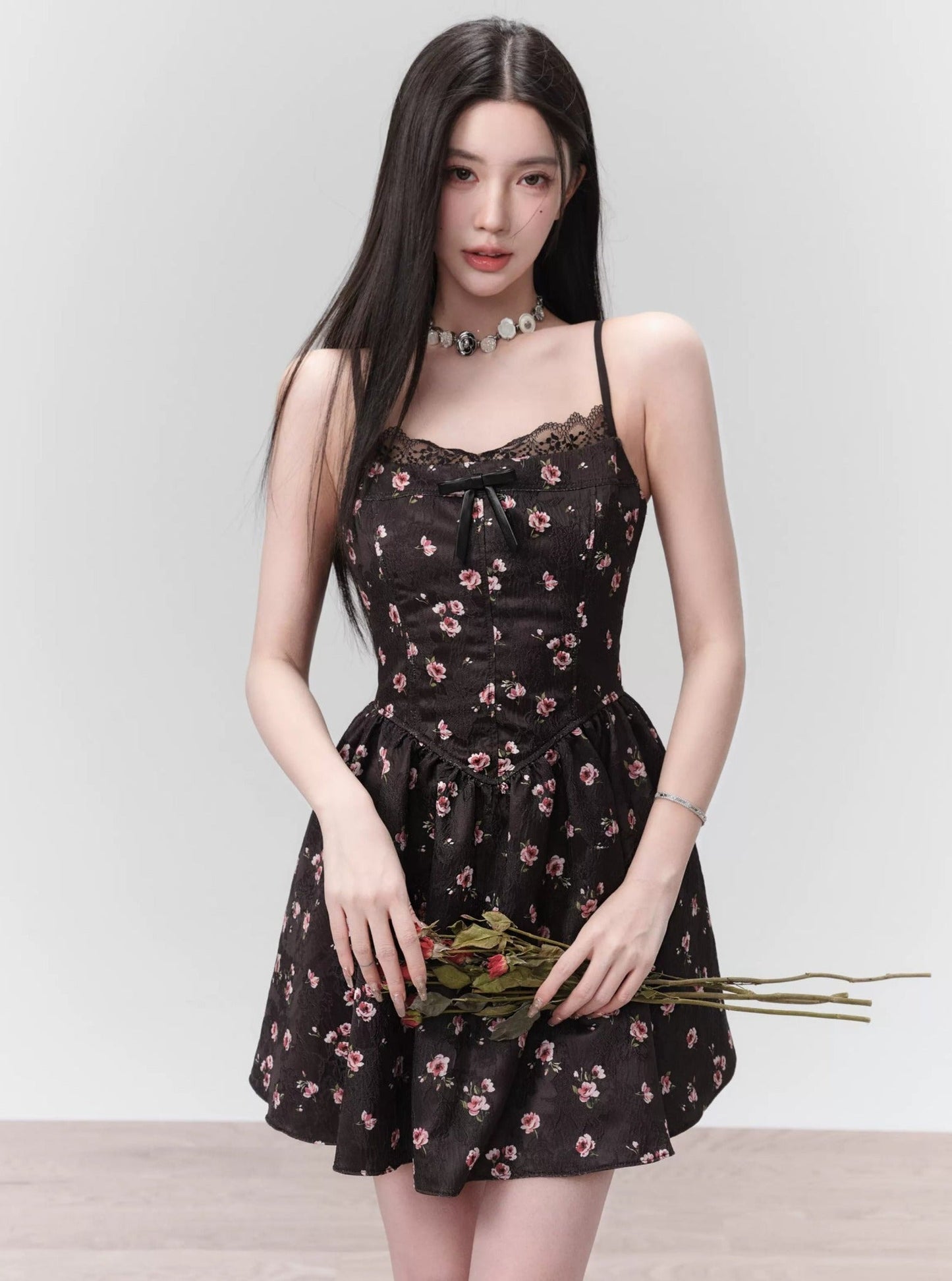 Delicate Floral Slip Dress