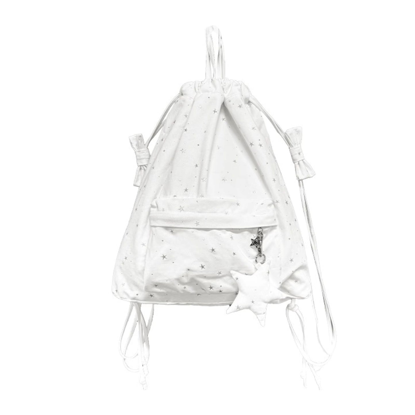 Silver Stars Drawstring Backpack