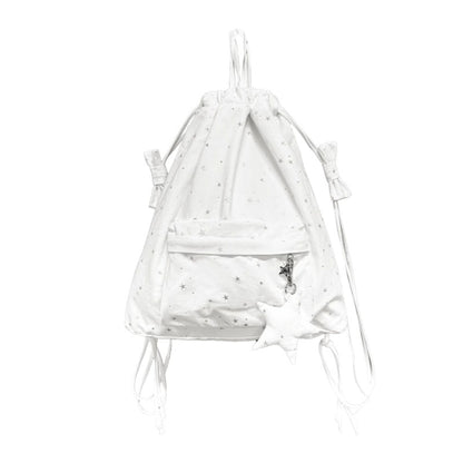 Silver Stars Drawstring Backpack