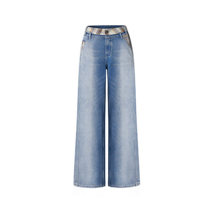 Loose Fit Straight Retro Denim Pants