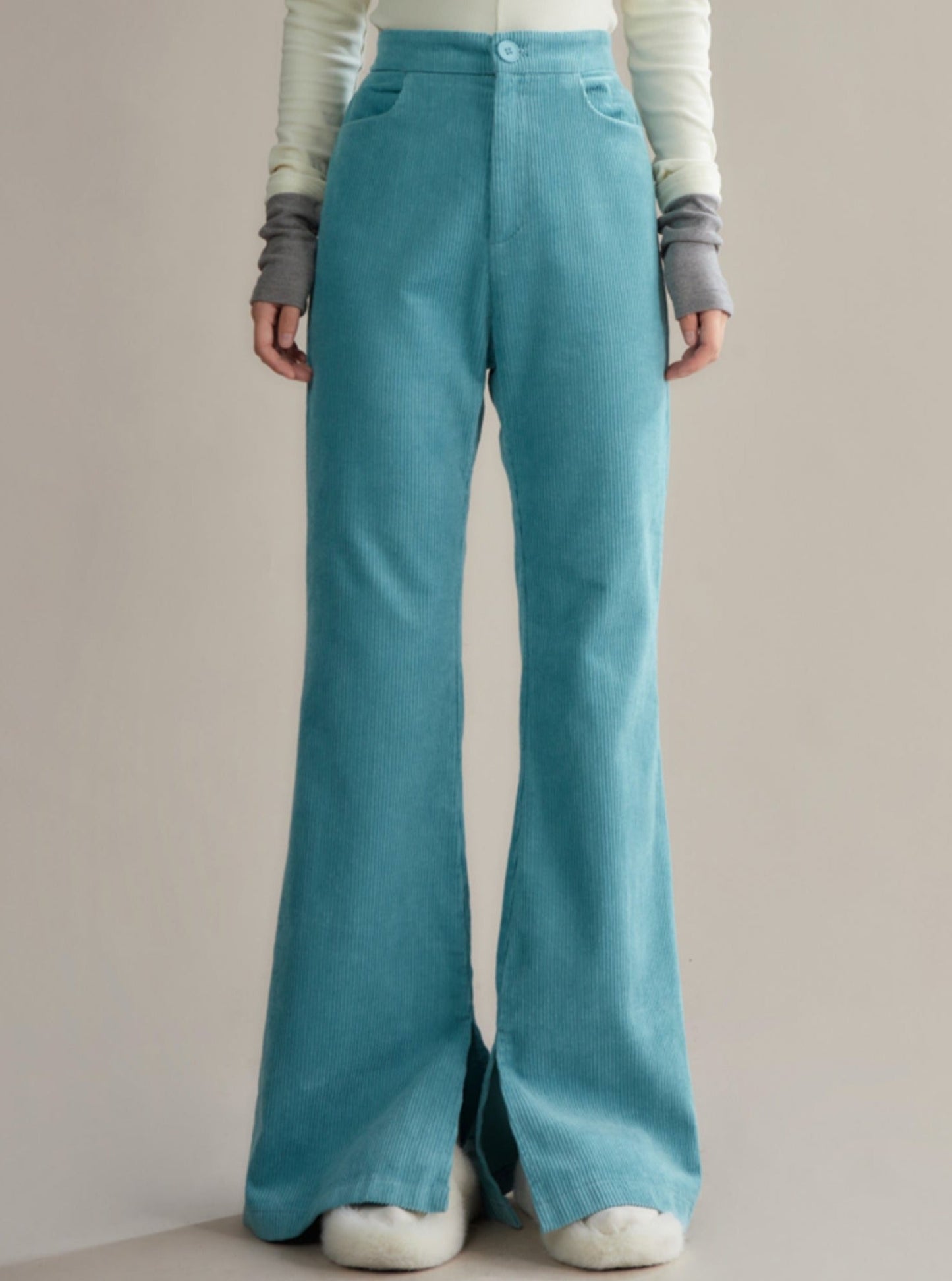 Vintage corduroy slim flared pants