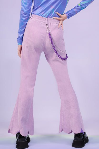 Petal Hem Flared Pants