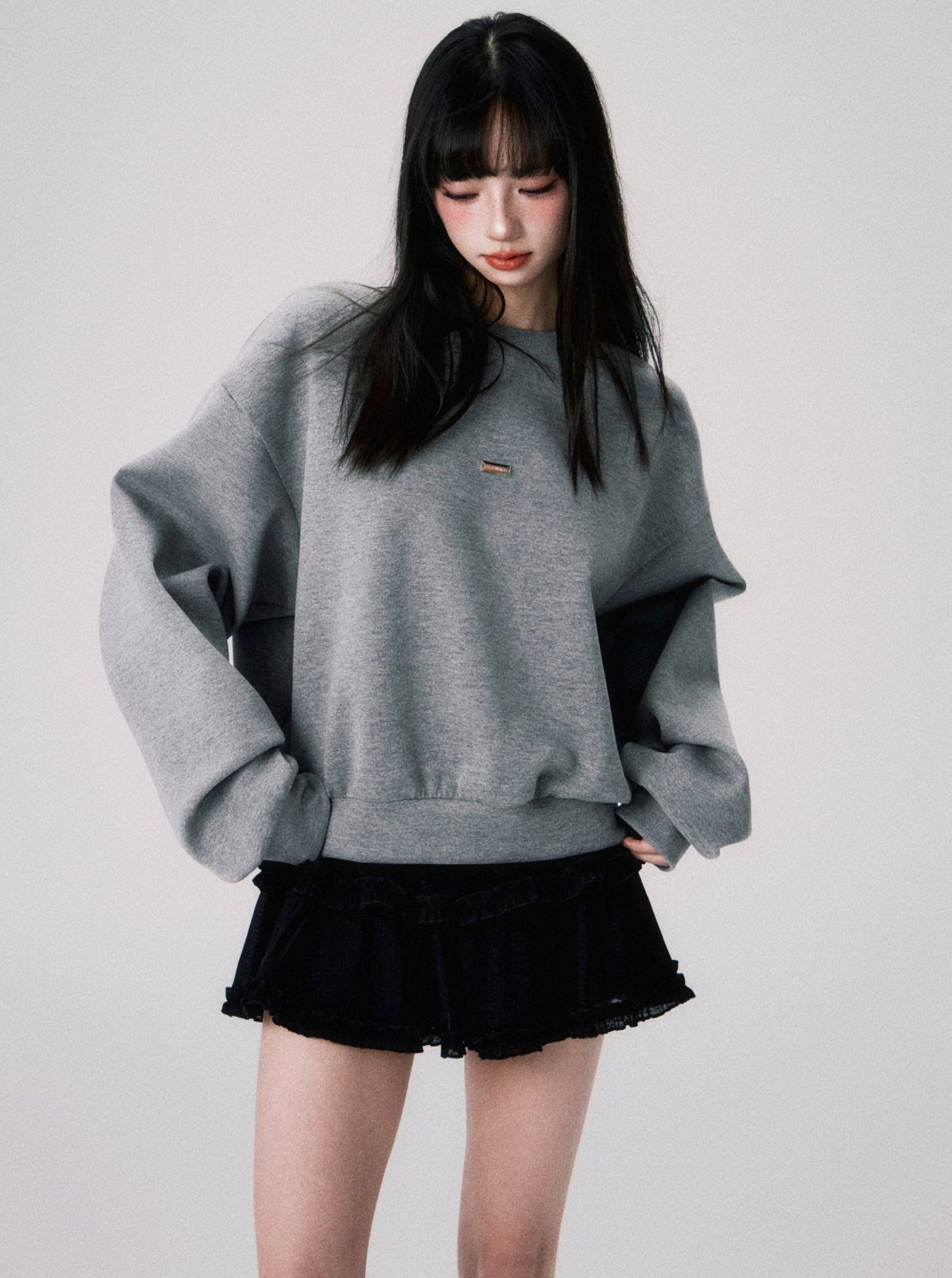 Versatile Crewneck Sweatshirt Top