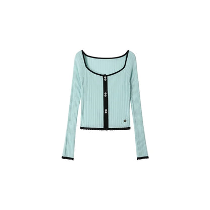 Lime Tencel Square Neck Sweater