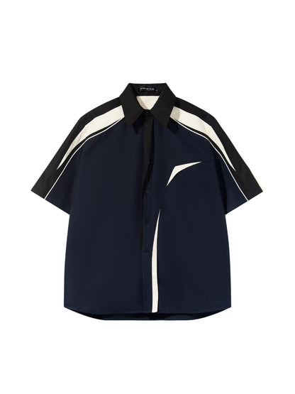 Asymmetric Color Shirt