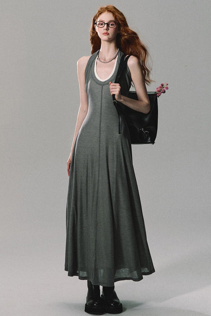 Nile Gardens Black Maxi Dress