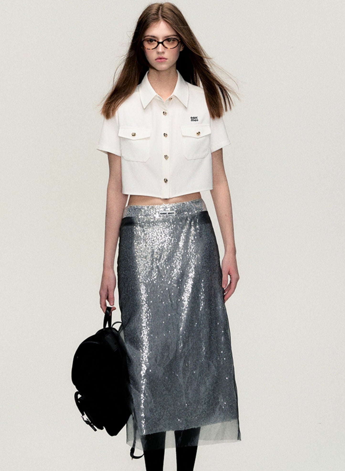 Summer Skin-Friendly Sequin Skirt