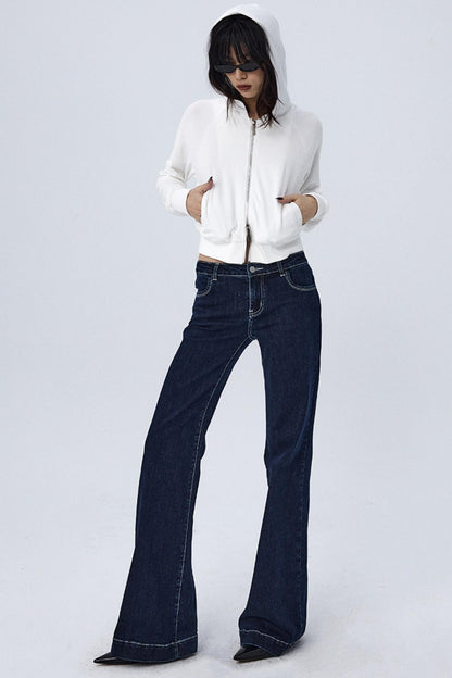 Embroidered Mid-Rise Bootcut Jeans