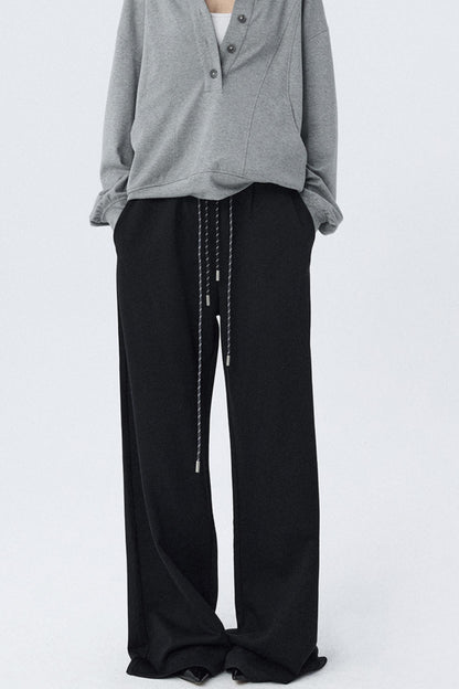 Double Cord Wide-leg Sweatpants