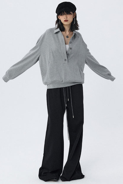 Double Cord Wide-leg Sweatpants