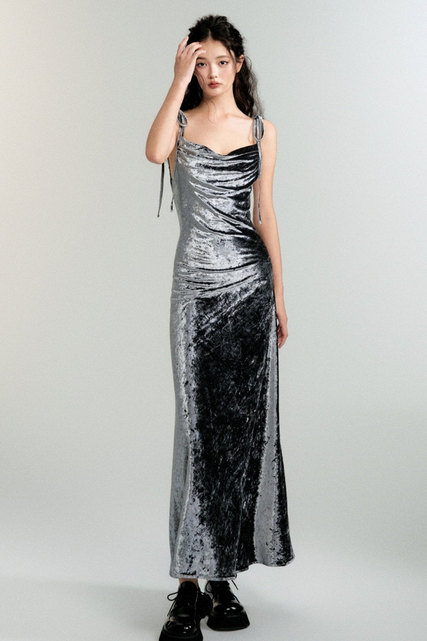 Moonlight Goddess Velvet Dress