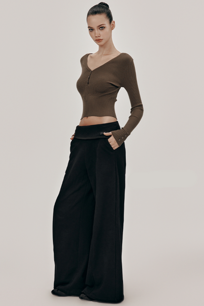 Pure Desire V-Neck Long Sleeve Top