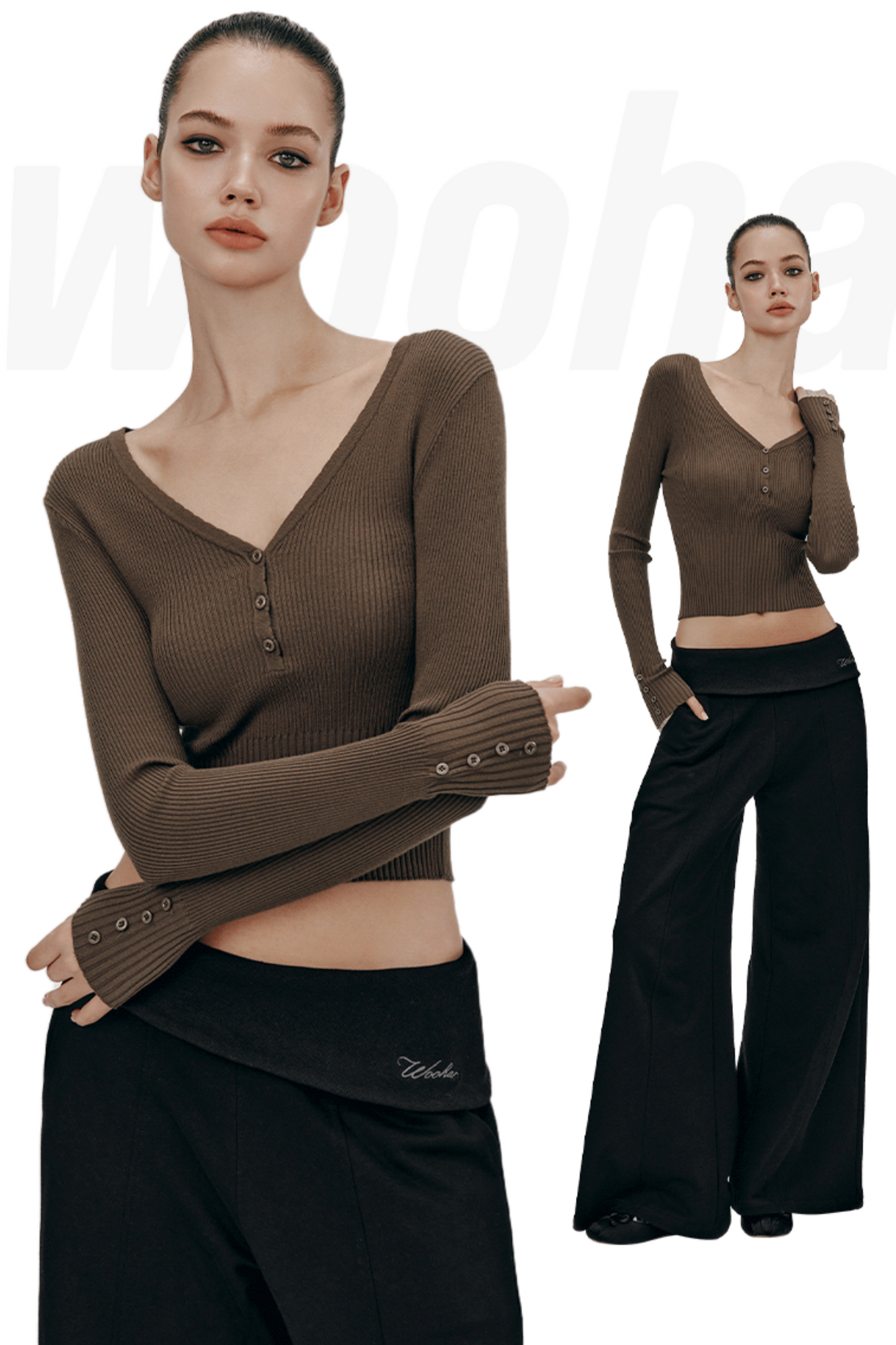 Pure Desire V-Neck Long Sleeve Top