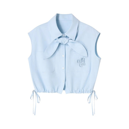 Tie-Back Sleeveless Top