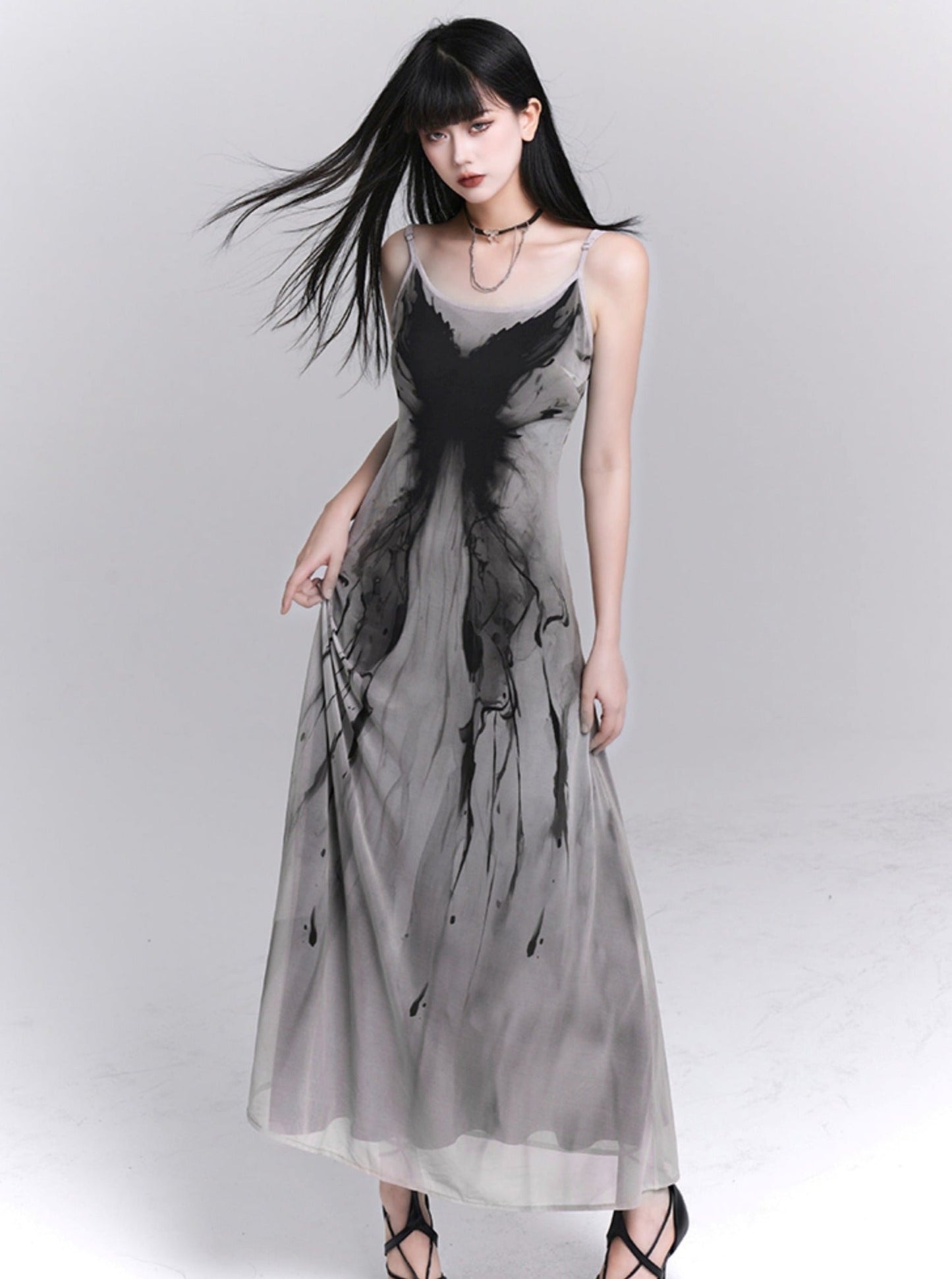 Gray Slip Niche Designer Dress