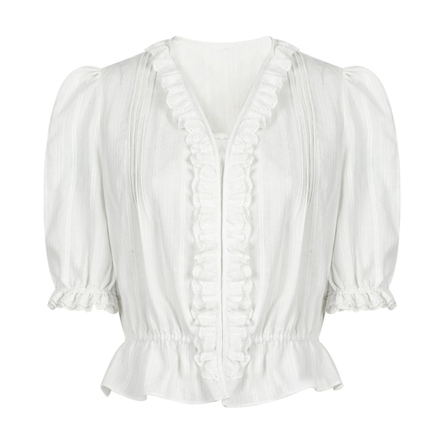 Lace Detail Feminine Trim Blouse