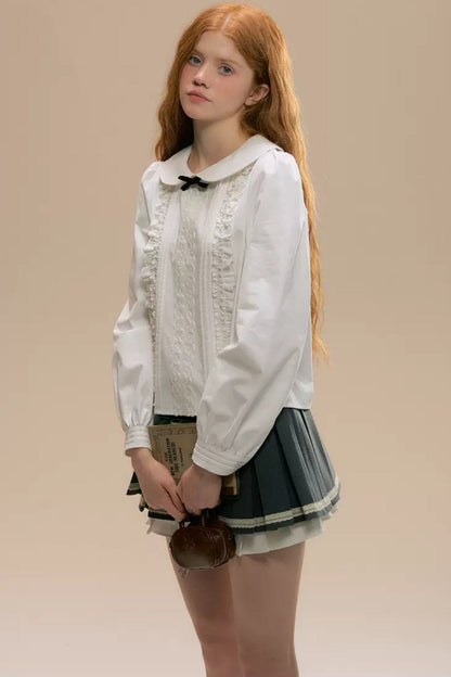 College Style Doll Collar Shirt