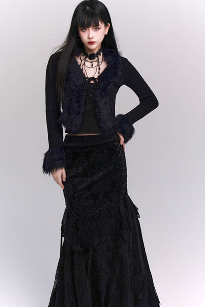 Temperament Black Mermaid Skirt