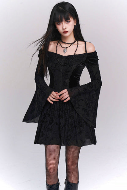 Halloween Gothic Shoulder Dress