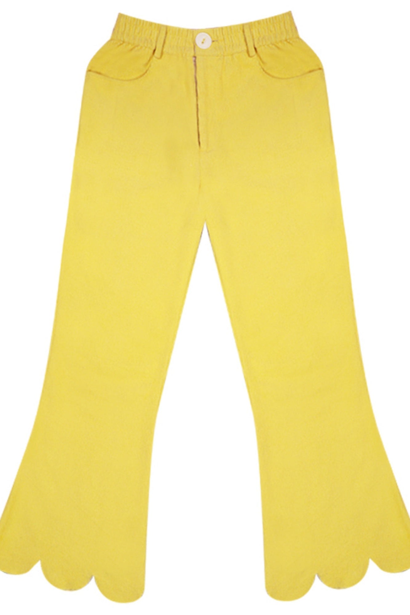 Petal Hem Flared Pants