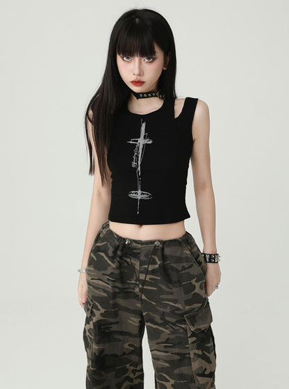 American Sweet And Spicy Suspender Vest Top