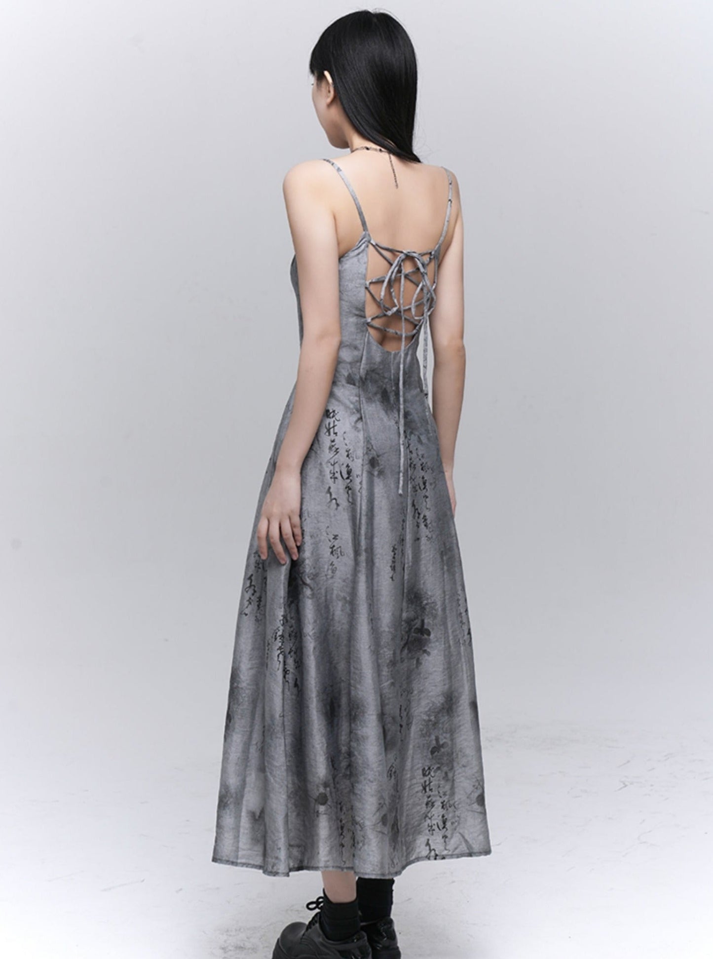 Chinese Gray Slip Dress