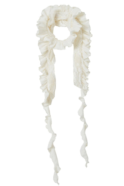 Versatile Ruffle Knit Scarf