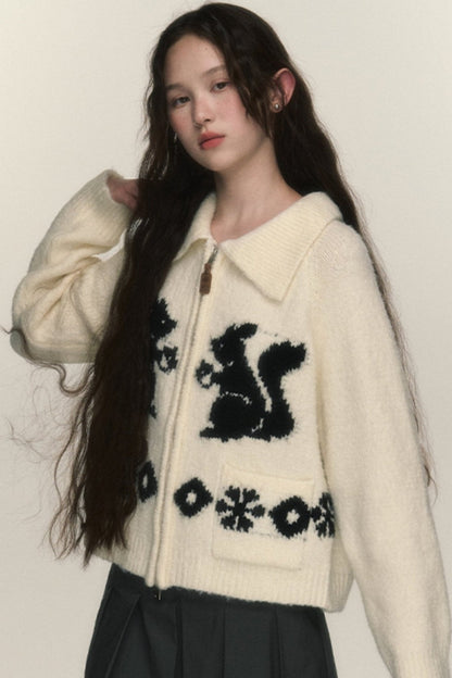 Squirrel Knit Alpaca Sweater