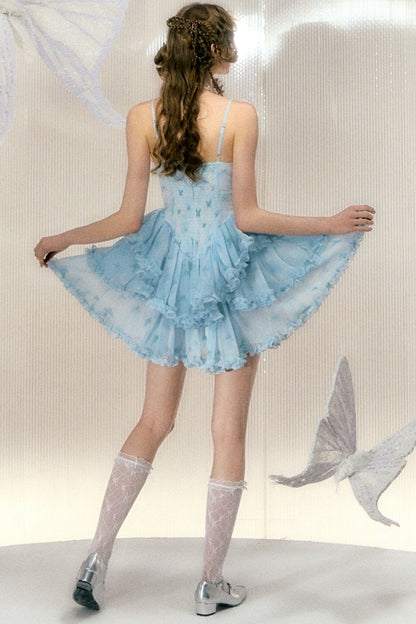 Dreamy Blue Butterfly Sundress