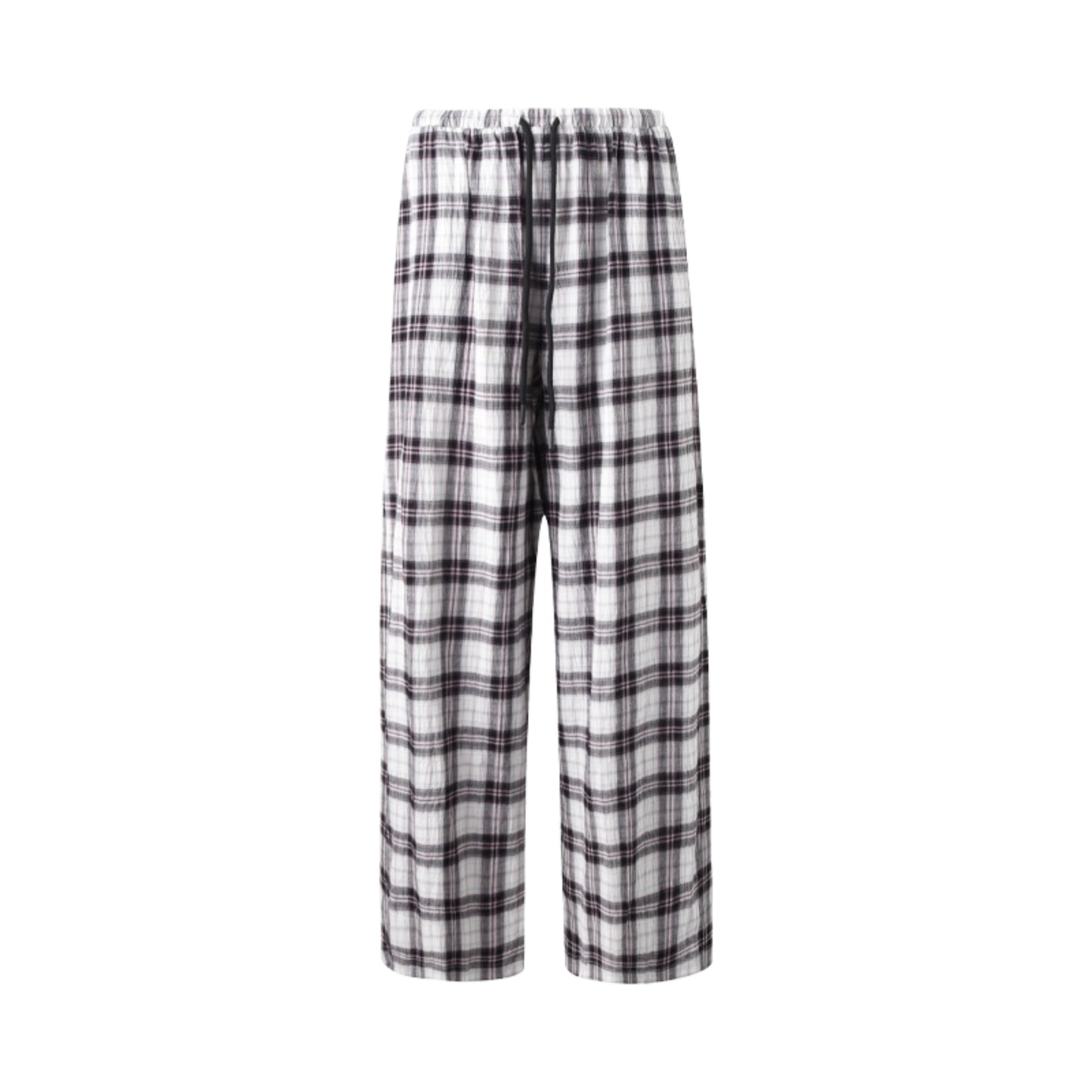 Plaid Wide-Leg Pants