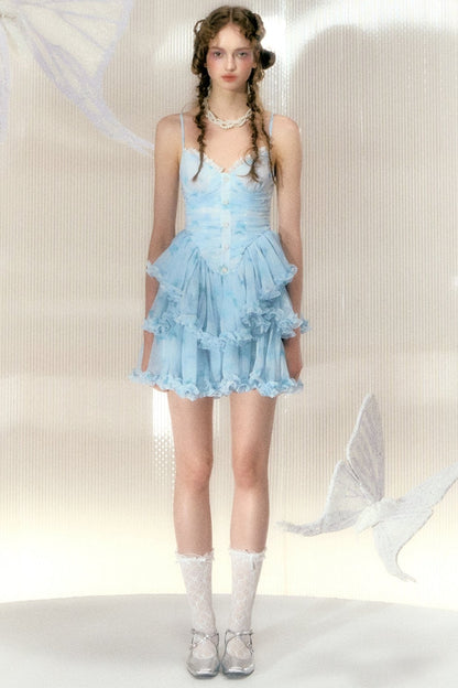 Dreamy Blue Butterfly Sundress